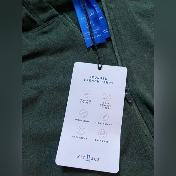 Kit and Ace Brushed Zip Up Hoodie Heather Forest Size XS - Picture 9 of 10